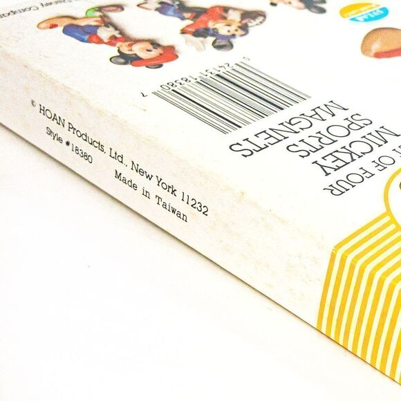 Vintage Mickey Mouse Sports Magnets Hoan Set of 4 - Picture 10 of 10